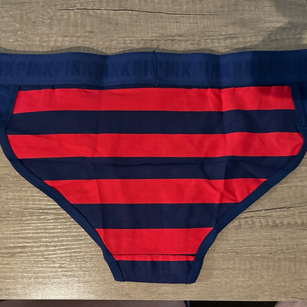 Victoria's Secret Red and Navy Panties. NWT. Clean & smoke-free home.